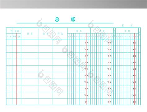 绿色账本风格明细账分类账EXCEL表格模板下载_绿色_图客巴巴