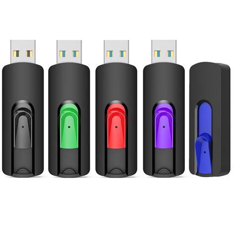 KOOTION 5pack Large Storage Bulk 32GB USB 2.0 Flash Drive, Retractable ...