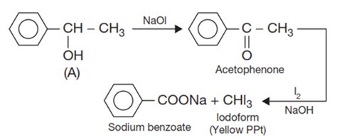 Compound A, C8H10O , is found to react with NaOI (produced by reacting ...