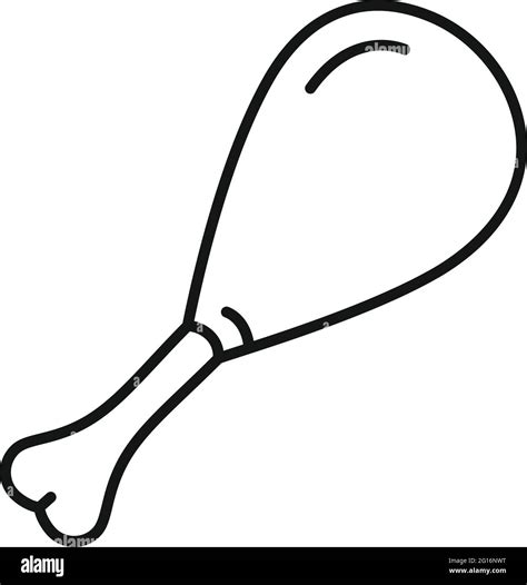 Chicken Leg Outline Delicious Handmade Drumstick Chicken Leg Shape