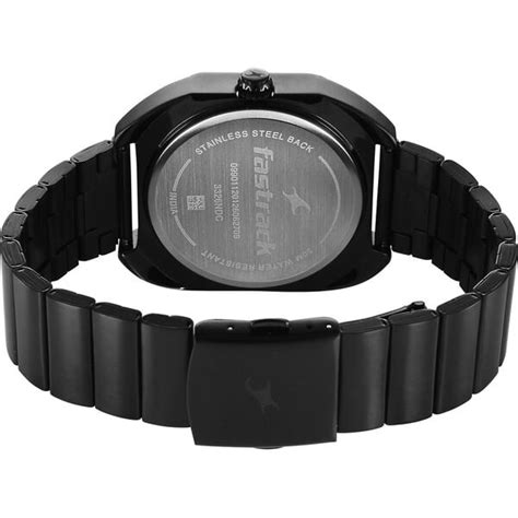 Buy Online Fastrack Wild Analog with Green Dial Black Metal Strap Watch ...