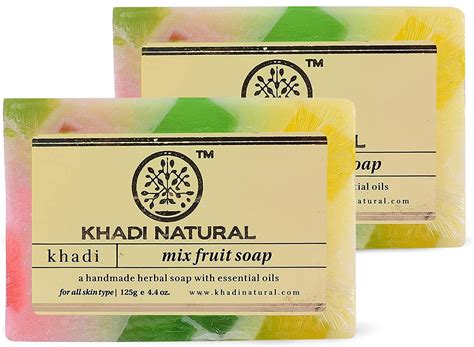 Buy KHADI NATURAL Mix Fruit Soap, 125g (Pack of 2) Online at Low Prices ...