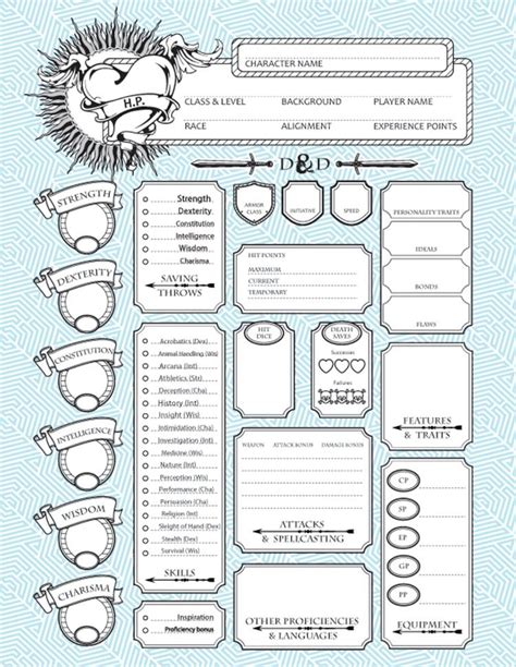 Dnd 5E Downloadable Character Sheet 的图像结果