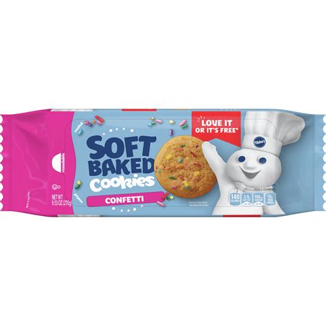 Buy Pillsbury Soft Baked Cookies, Confetti, 9.53 oz, 18 ct Online at ...