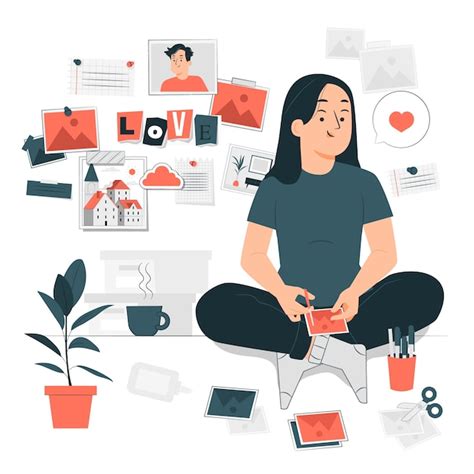 Abbildung des Vision Board-Konzepts | Kostenlose Vektor