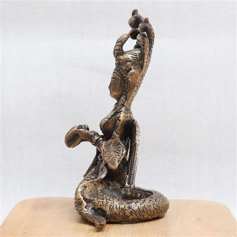 Bronze Naga Kanya Goddess Murti for Home Temple