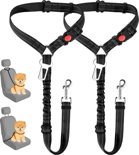 Amazon.com : SlowTon Dog Seat Belt for Car, 2 Pack Dog Car Harness ...