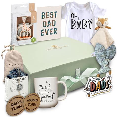 Amazon.com: The Wrapped Company - New Dad Gift Basket - 10 Pcs Premium ...