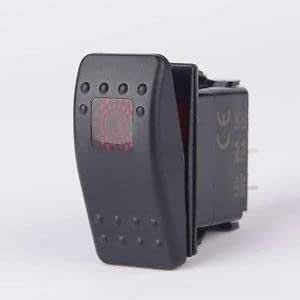 DC 12V 20A Waterproof Rocker Switch for Car Boat Modification Red Light ...