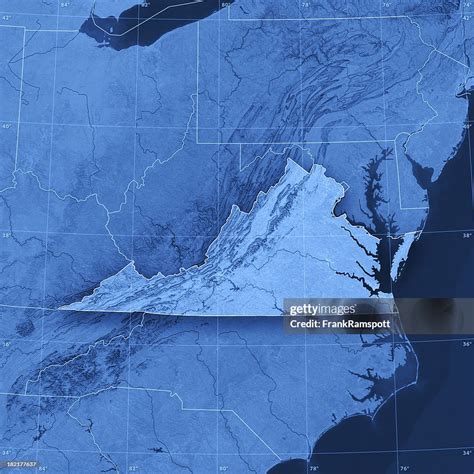 Virginia Topographic Map Fairfax County, Arlington County, Cities Of