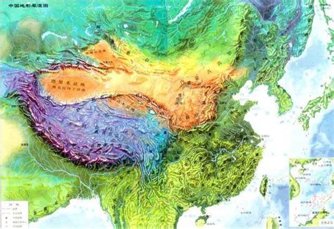 中国地形图图片
