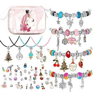 Charm Bracelet Making Kit Jewelry Making Supplies Bead Kits for Girls ...