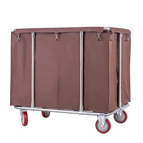 Buy Zhao Li Laundry Basket Trolley Heavy Duty Linen Cart On Wheels ...