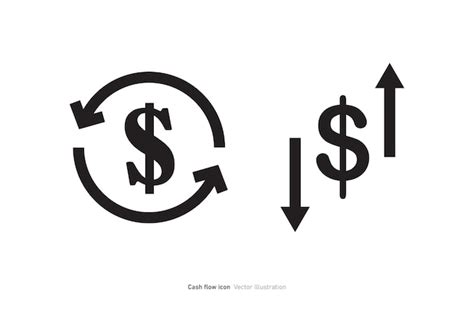 Simple cash flow icon design vector illustration | Premium Vector