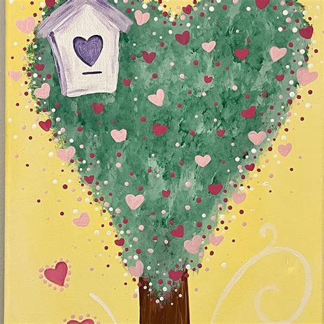 Lets Paint! Heart Tree, Sweet Beans Coffee Bar, Hampton, 11 February ...