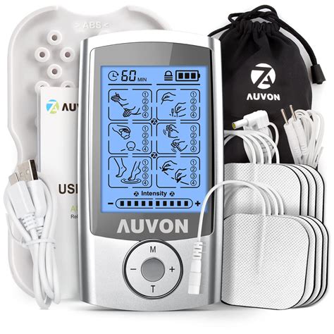 Amazon.com: AUVON Rechargeable TENS Unit Muscle Stimulator, 24 Modes 4th Gen TENS Machine with ...