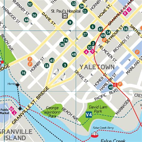 Tourist Map Of Vancouver Bc Vancouver Island Travel Reference Map