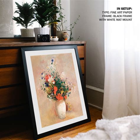 Vase of Flowers Painting & Wall Art Print by Odilon Redon - Dessine Art