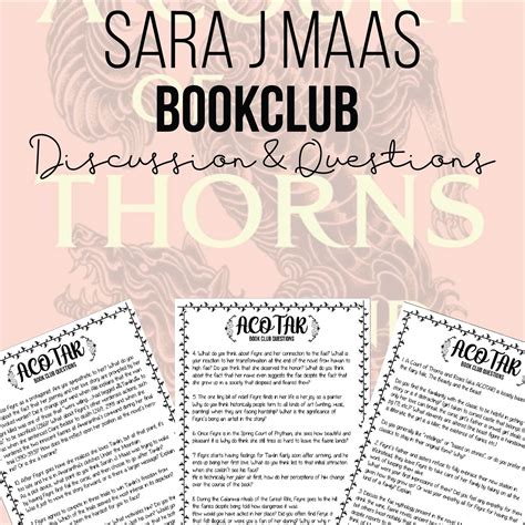 ACOTAR Book Club Questions - Bookish Printables