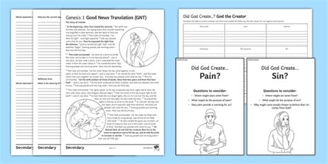 God: The Creator Worksheets (teacher made) - Twinkl