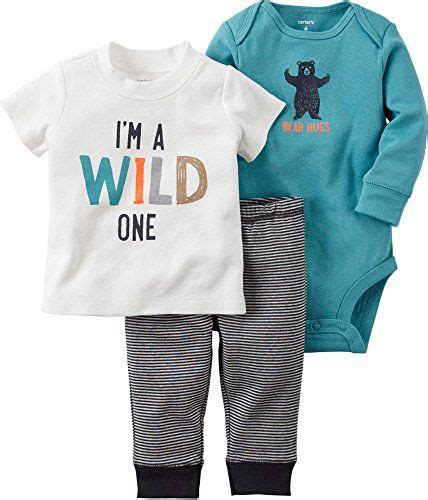 Carters Baby Boys 3 Pc Sets in Turquoise - Size 6 Months