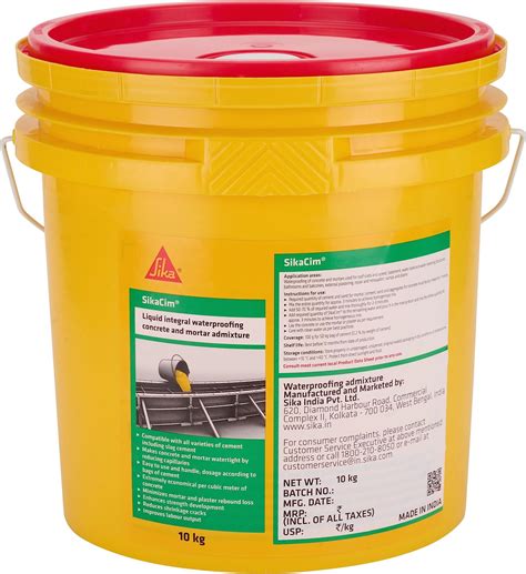 SIKA Liquid waterproofing admixture SikaCim For concrete and plastering ...