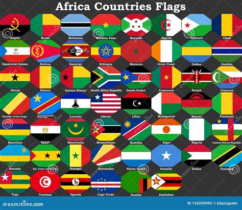 Africa Countries Flags stock illustration. Illustration of independence ...