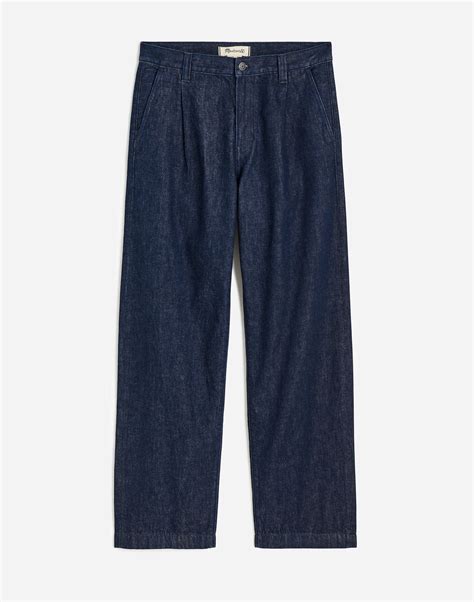 Pleated Denim Pants in Northbrook Wash | Madewell