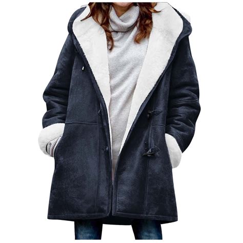 Holiday savings 2024! Pejock Plus Size Winter Coat for Women Shacket ...
