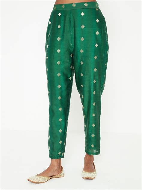 Brocade Green Trouser