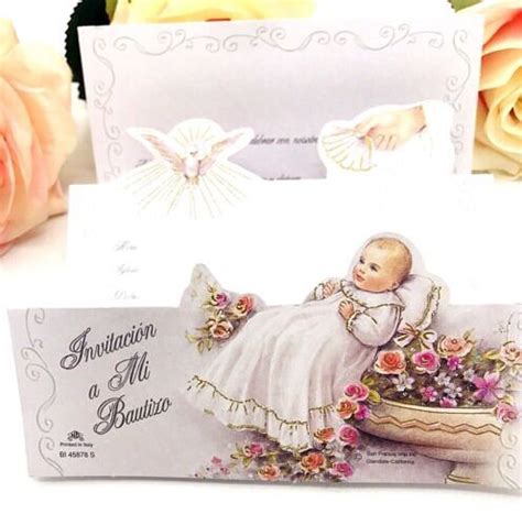 Buy 12 invitaciones De Bautizo Spanish Christening Girlboy baptism ...
