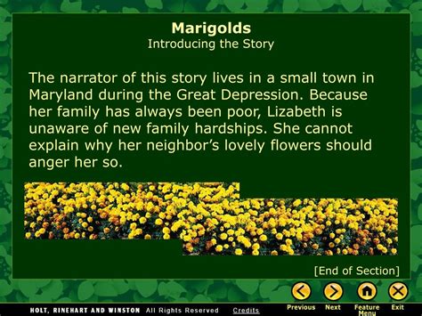 PPT - Marigolds by Eugenia W. Collier PowerPoint Presentation, free ...