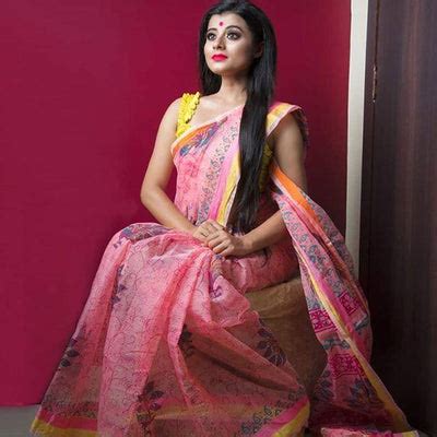 Impressive Baby Pink Colored Festive Printed Pure Linen Saree – Ibis Fab