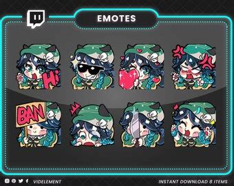 Buy Venti Emotes Set 1 Emotes for Twitch and Discord Genshin Online in ...