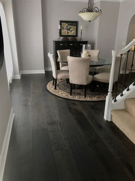 Dark Hardwood Flooring Grey Walls