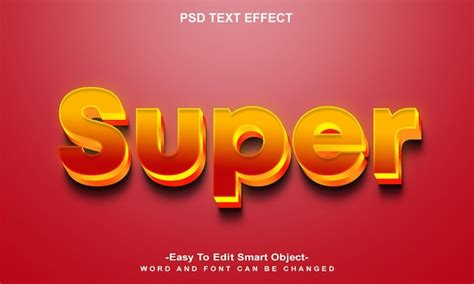 Editable text style effect super text style | Premium PSD