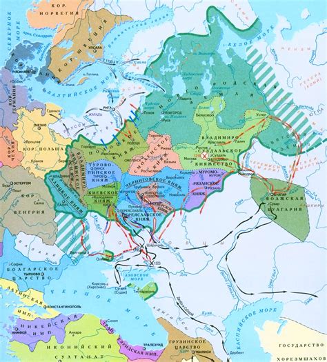 Контурная карта по истории 6 класс раздробленность руси русские ...