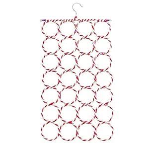 Kuber Industries Single Piece 28 Rings Folding Rope Hanger for Scarf ...
