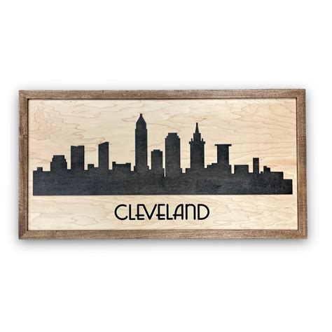 Cleveland Ohio Skyline City Skyline Home Wall Decor Laser Cut Hike ...