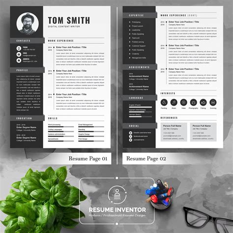 Resume template cv template professional resume template word creative ...
