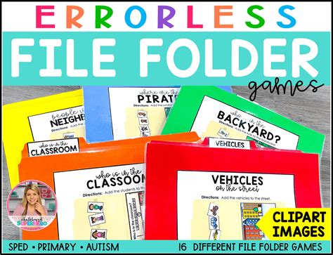 Errorless File Folder Games {16 different file folder games ...