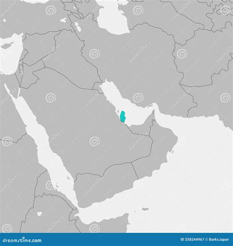 Qatar on middle east map