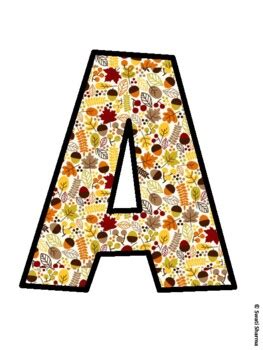 Fall, Autumn Bulletin Board Letters, Fall Hallway Display school ...