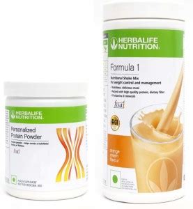 Herbalife Nutrition FORMULA-1SHAKE ORANGE-500 GM+PROTEIN POWDER-200 GM ...