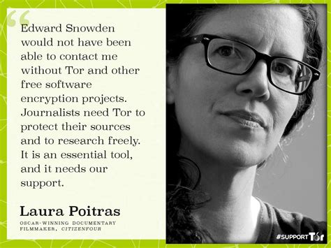 This is what a Tor Supporter looks like: Laura Poitras | The Tor Project