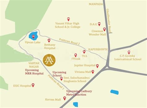 Ashar 16 Location Map | Wagle Estate, Thane
