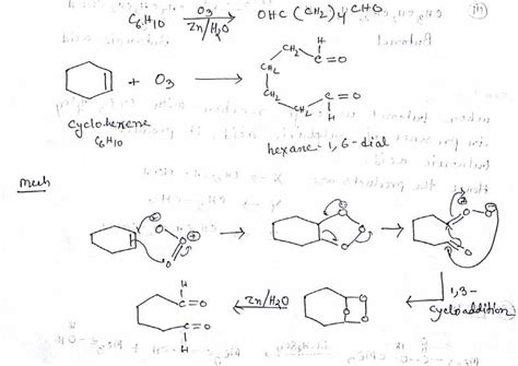Explain with detailed mechanism about the products of ozonolysis of ...
