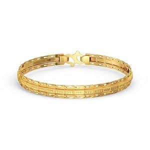 Buy Joyalukkas 22K (916) Purity Subtle Charm Gold Bracelet For Men at ...