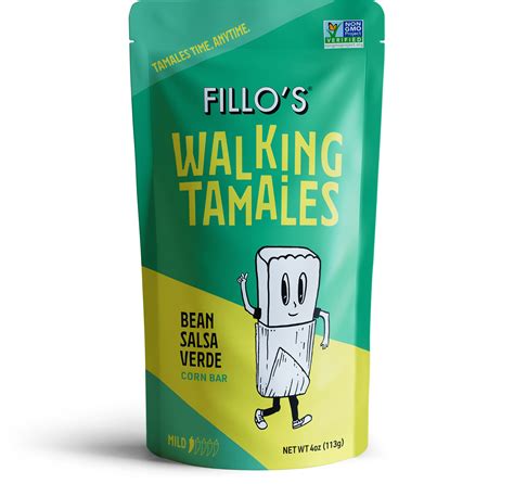 Fillos Bean Salsa Verde Tamale 4 oz Shelf-Stable Vegan Plant Protein ...