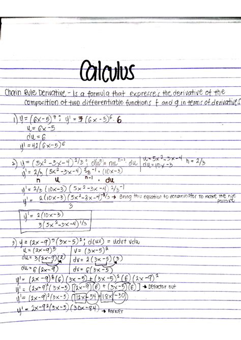 Image result for Calculus Chain Rule Derivatives